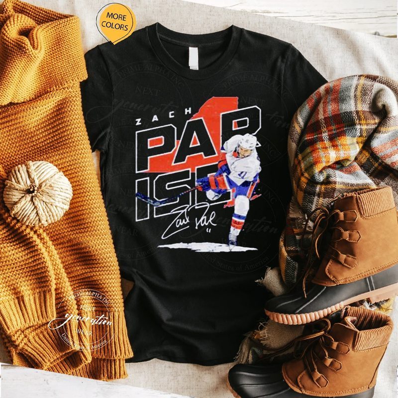 zach Parise New York Islanders signature map shirts