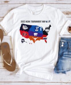 Elite 8 March Madness 2023 NCAA Tournament map shirts
