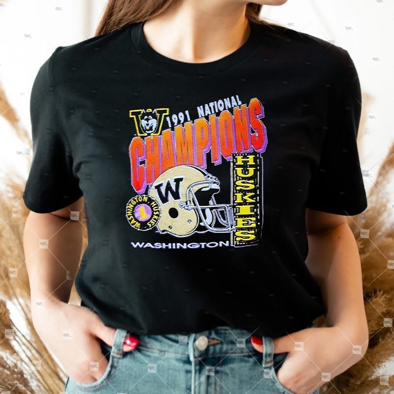 1991 National Champions Huskies Washington T Shirts