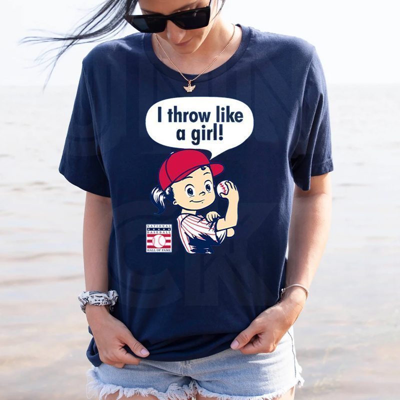 Baseball Hall of Fame I Throw Like A Girl Royal T-Shirts