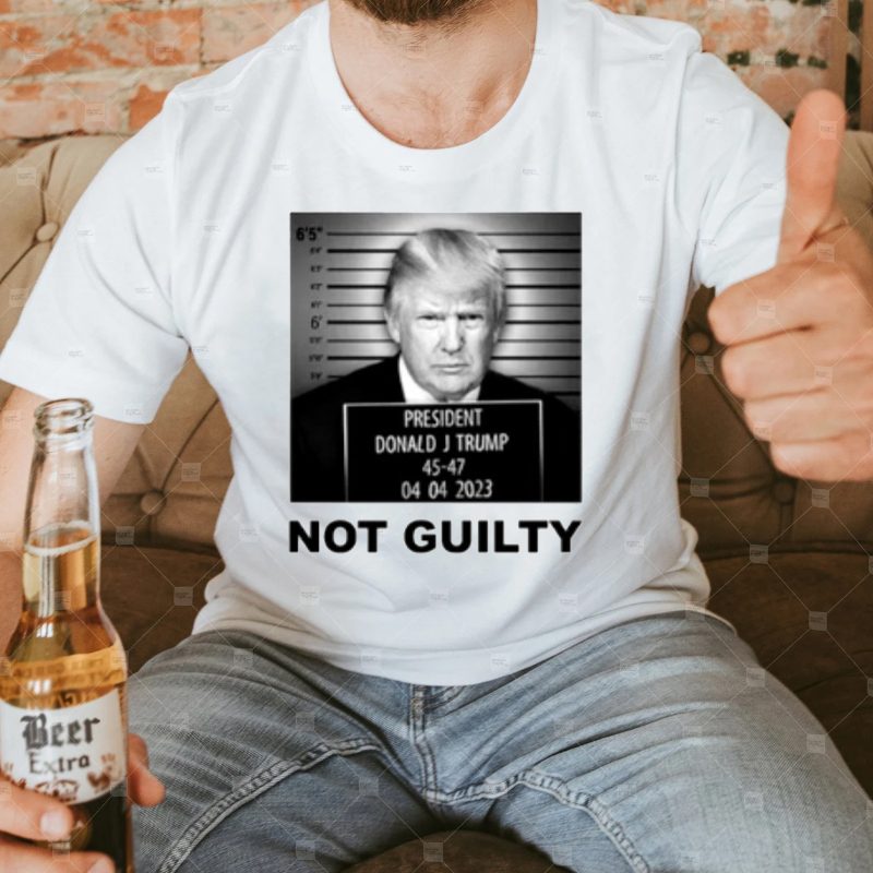 trump mug shot not guilty shirt