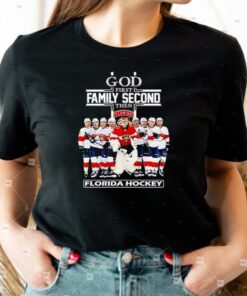 God first family second then Florida Panthers Hockey 2023 season shirt