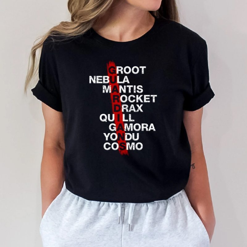Guardians Text Name Guardians Of The Galaxy t shirts