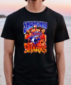 Shanghai Sharks players picture collage shirt