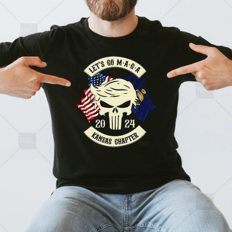 Trump Skull Let’s Go Maga 2023 Kansas Chapter shirt
