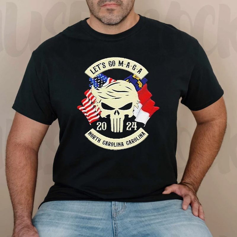 trump Skull Let’s Go Maga 2023 North Carolina Chapter Shirts