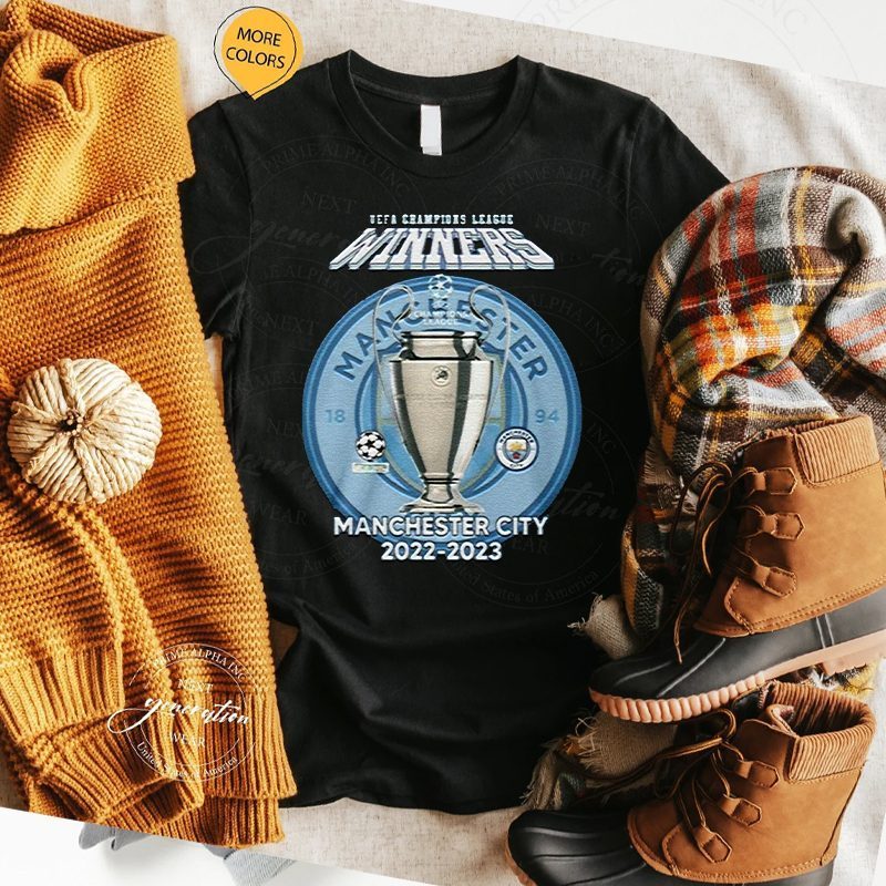 UEFA Champions League Winners Manchester City 2022 – 2023 TShirts