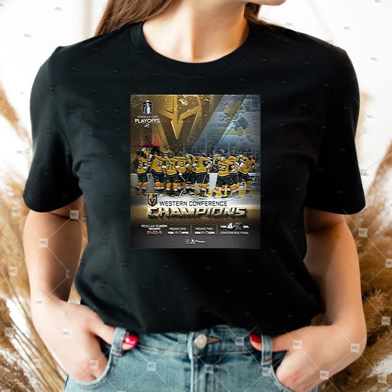 Vegas Golden Knights 2023 Western Conference Champions Framed Shirt