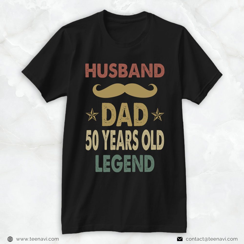 50th Birthday Shirt, Husband Dad 50 Years Old LegendShirt