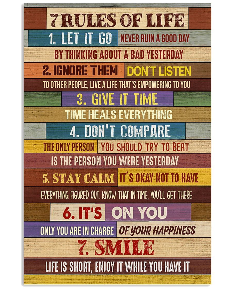 7 Rules Of Life Teacher Poster
