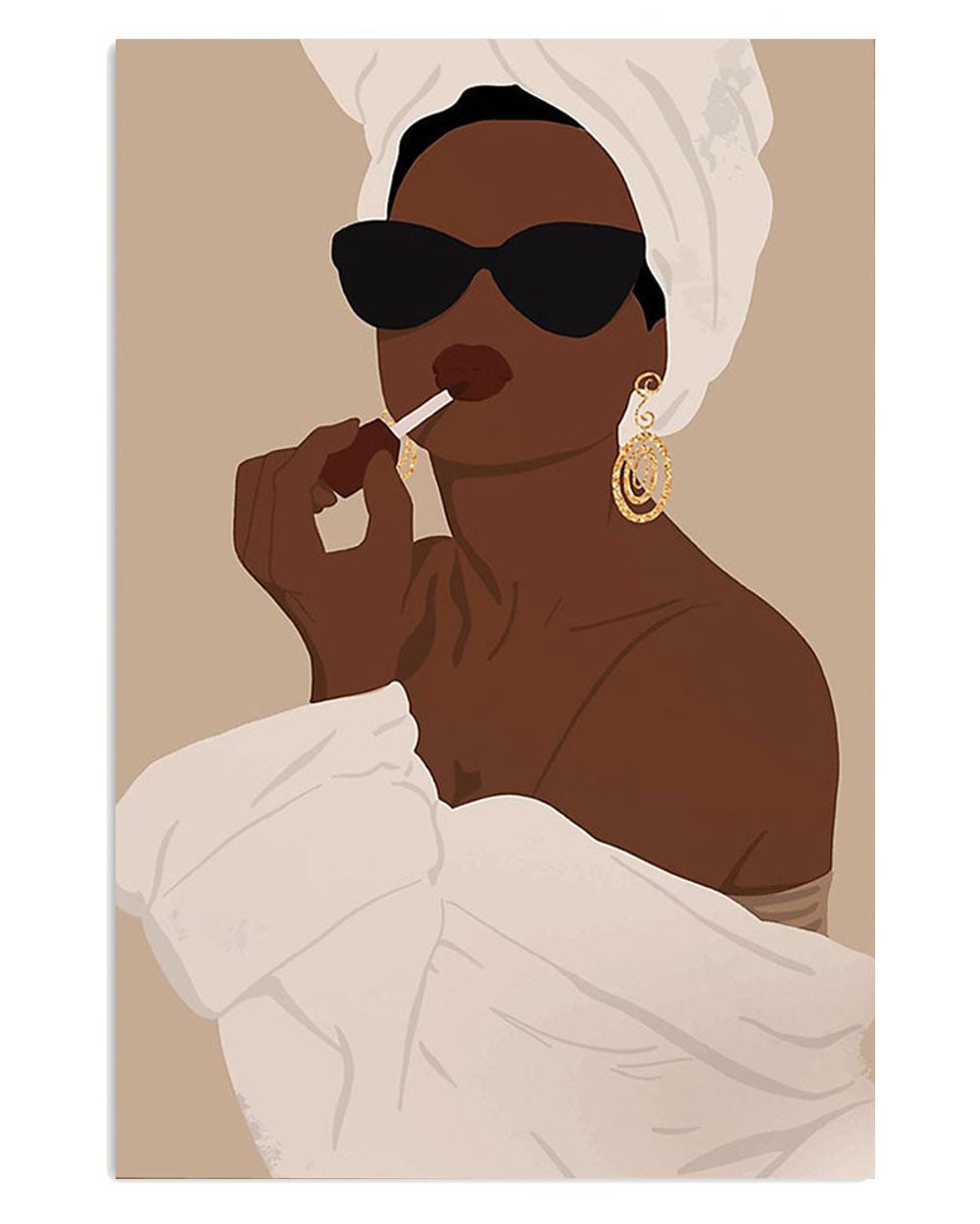 African American Afro Beautiful Lady Black Girl Poster
