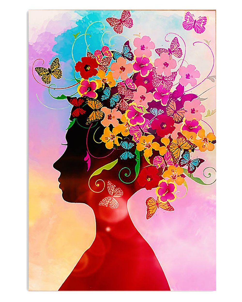 African American Afro Beautiful Mind Poster