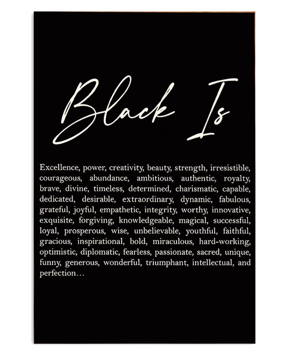 African American Afro Black Definition Poster