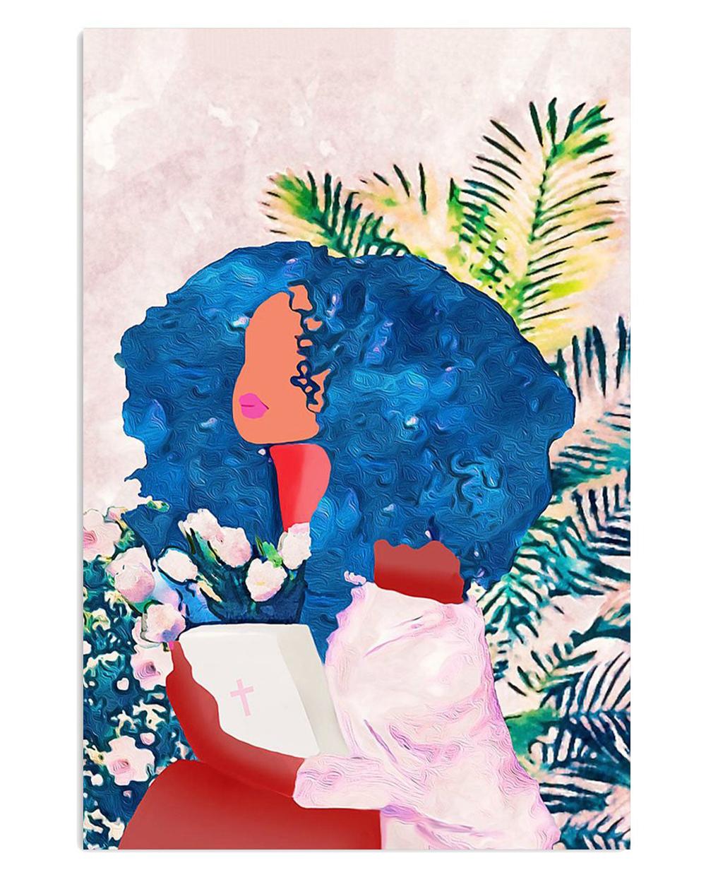 African American Afro Black Girl Paintings Black Girl Poster