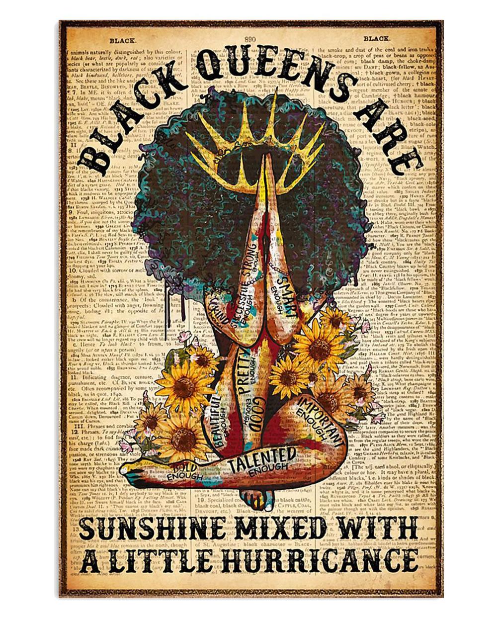 African American Afro Black Queens Are Black Girl Poster