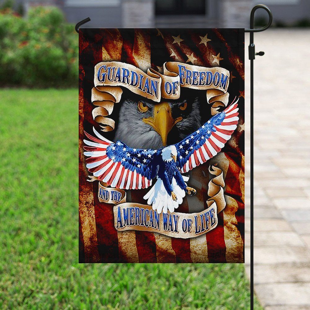 American Eagle Guardian Of Freedom Garden Flag