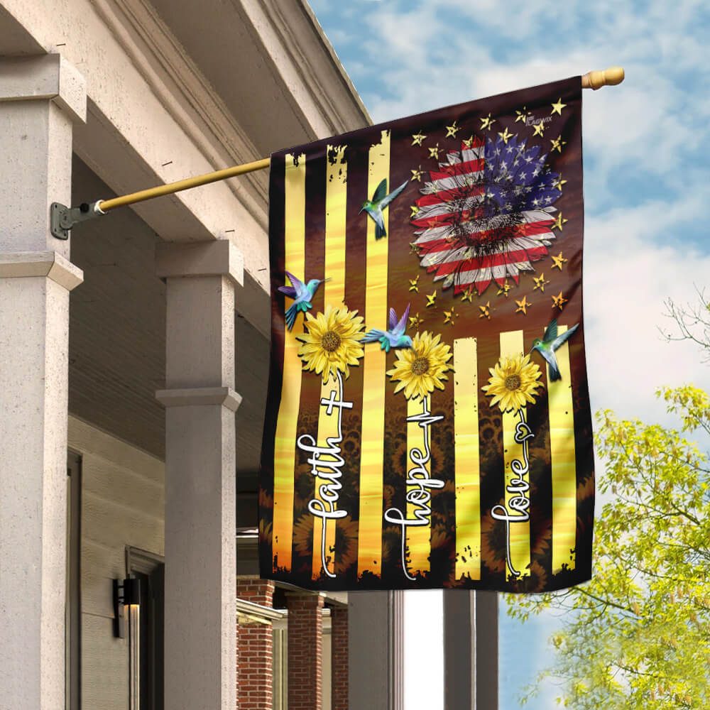 American Faith Hope Love Flag PLP03F