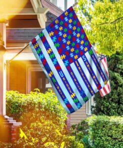 Autism Awareness American Flag