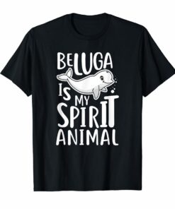 Beluga Shirt Beluga Whale Is My Spirit Animal Gift for Kids Hoodies