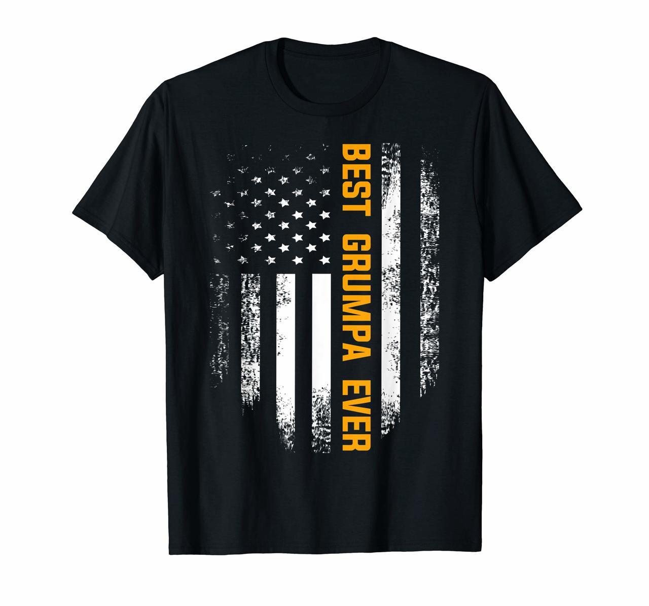 Best Grumpa Ever T-Shirt American Flag Fathers Day Gift Hoodies