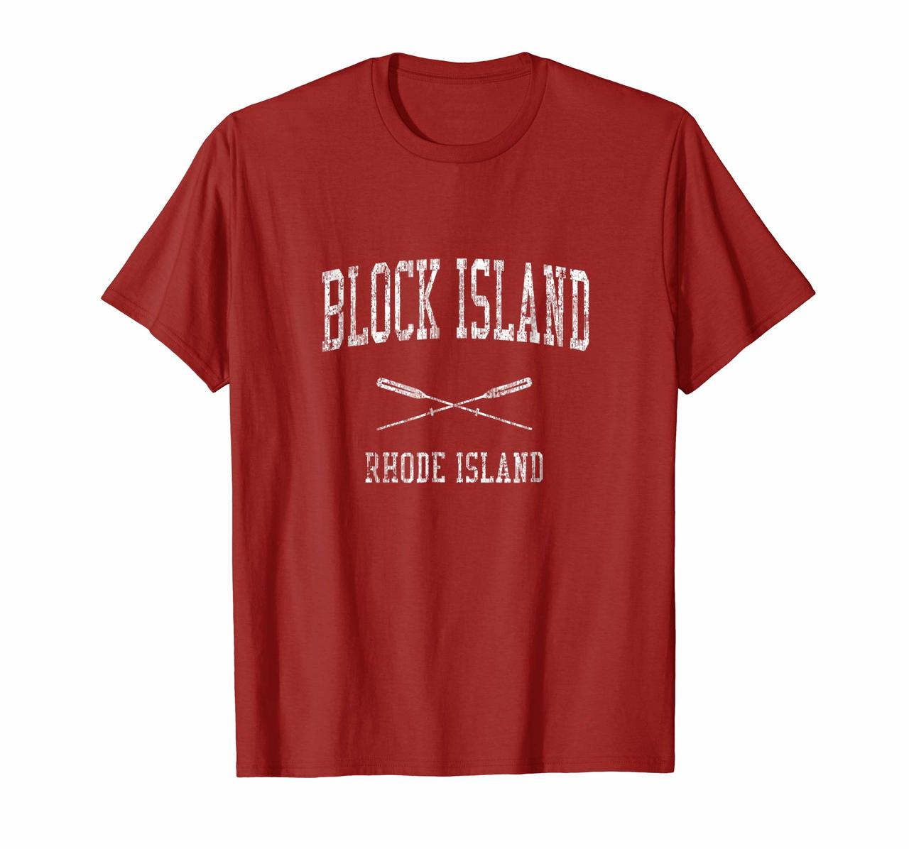 Block Island Rhode Island RI Vintage Nautical Sports Design Hoodies