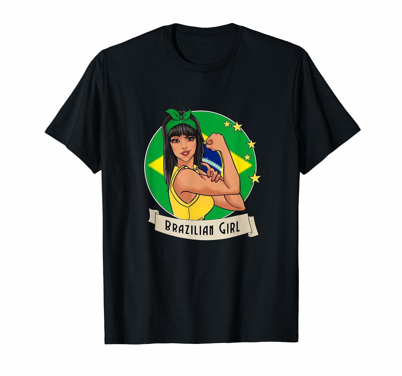 Brazil Girl T-shirt Brazilian Flag Brasil Gift Hoodies