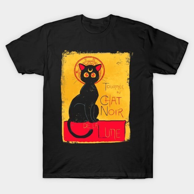 Chat Noir de la Lune T-Shirt Unisex