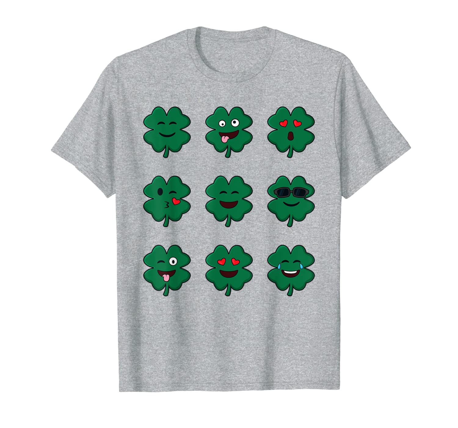 Clover Emojis St Patricks Day Emoticons Boys Girls Kids T-Shirt Hoodies