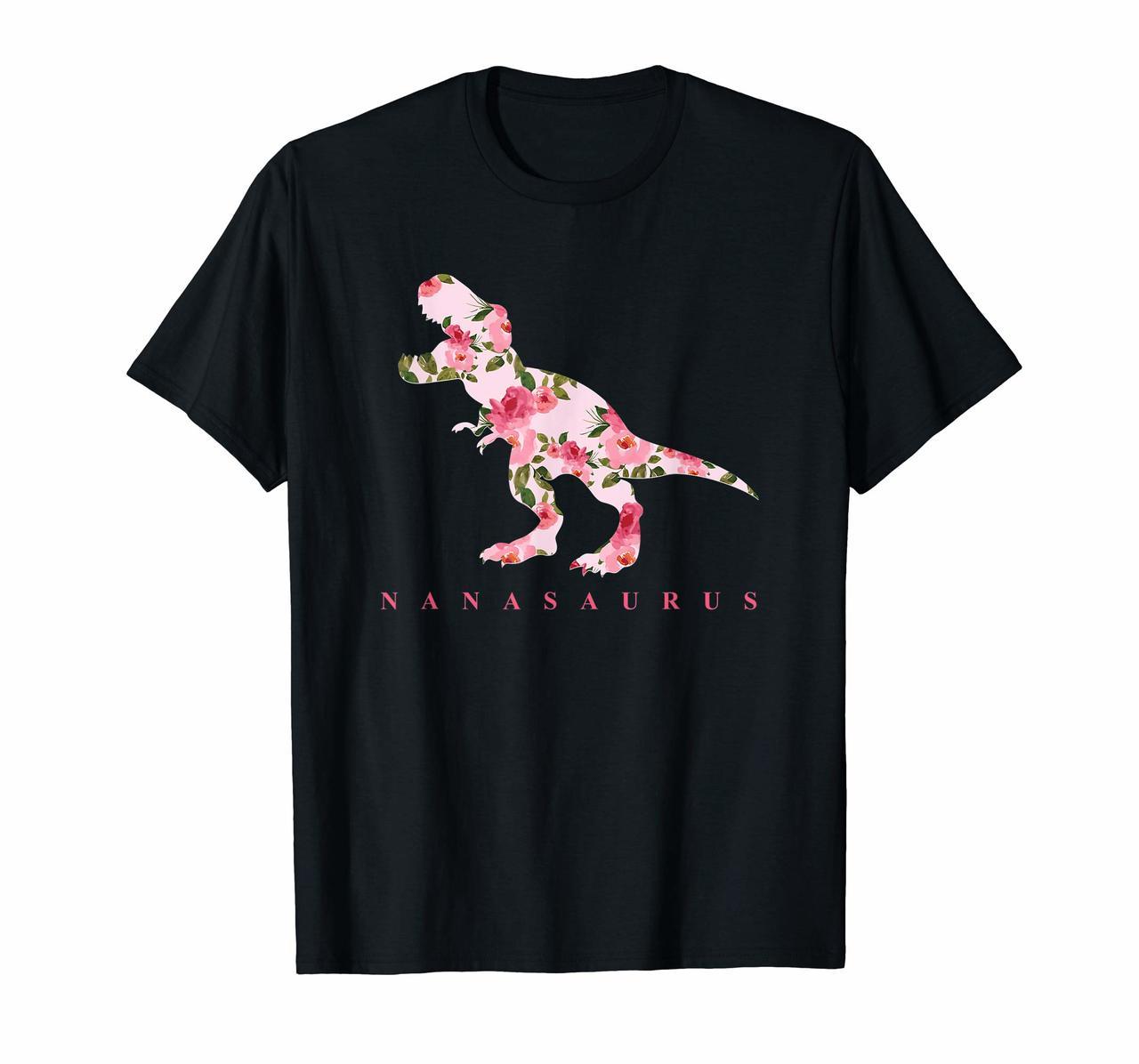 Cute Nanasaurus T shirt with Floral Dinosaur Hoodies