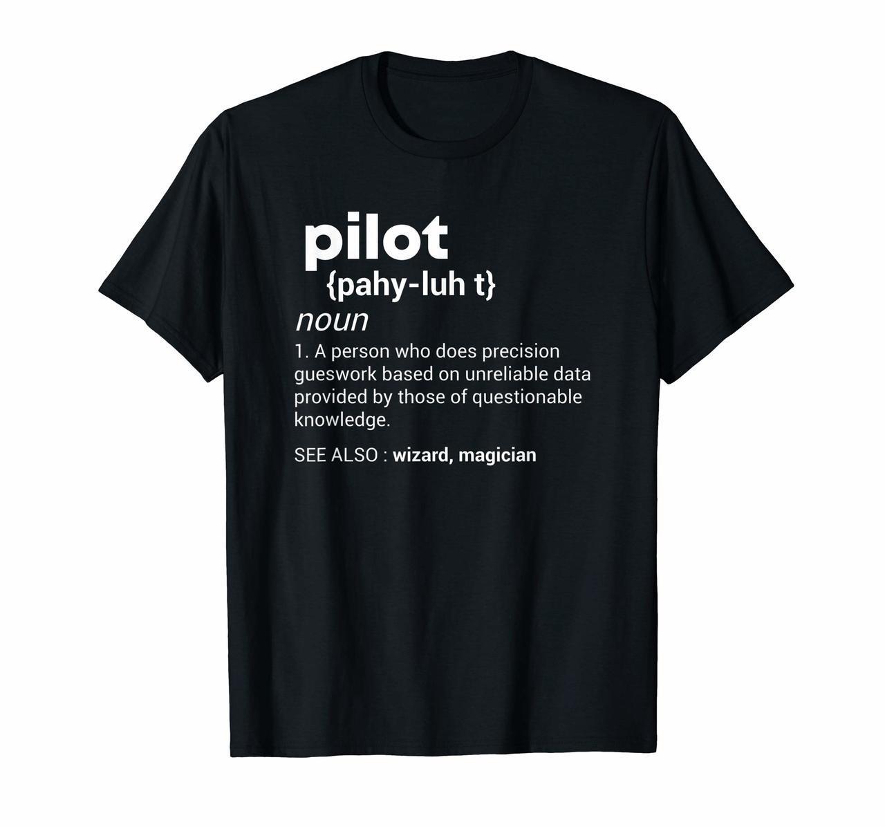 Funny Pilot Definition Tshirt Airplane Jet Aviation T Shirt