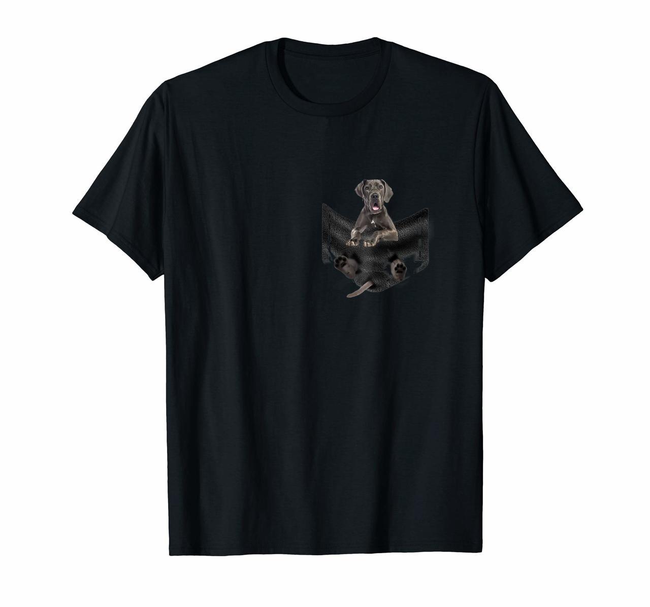 Grey Great Dane In Your Pocket - Funny T-Shirts Hoodies
