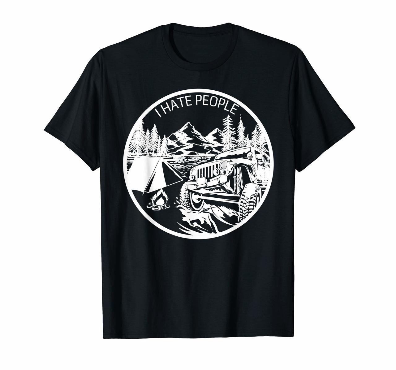 I Hate People Love Camping Hut Jeep Moutain T Shirt Hoodies