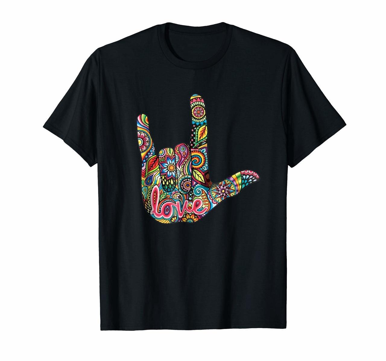 I Love You American Sign Language T Shirt Gift for Women Men Hoodies