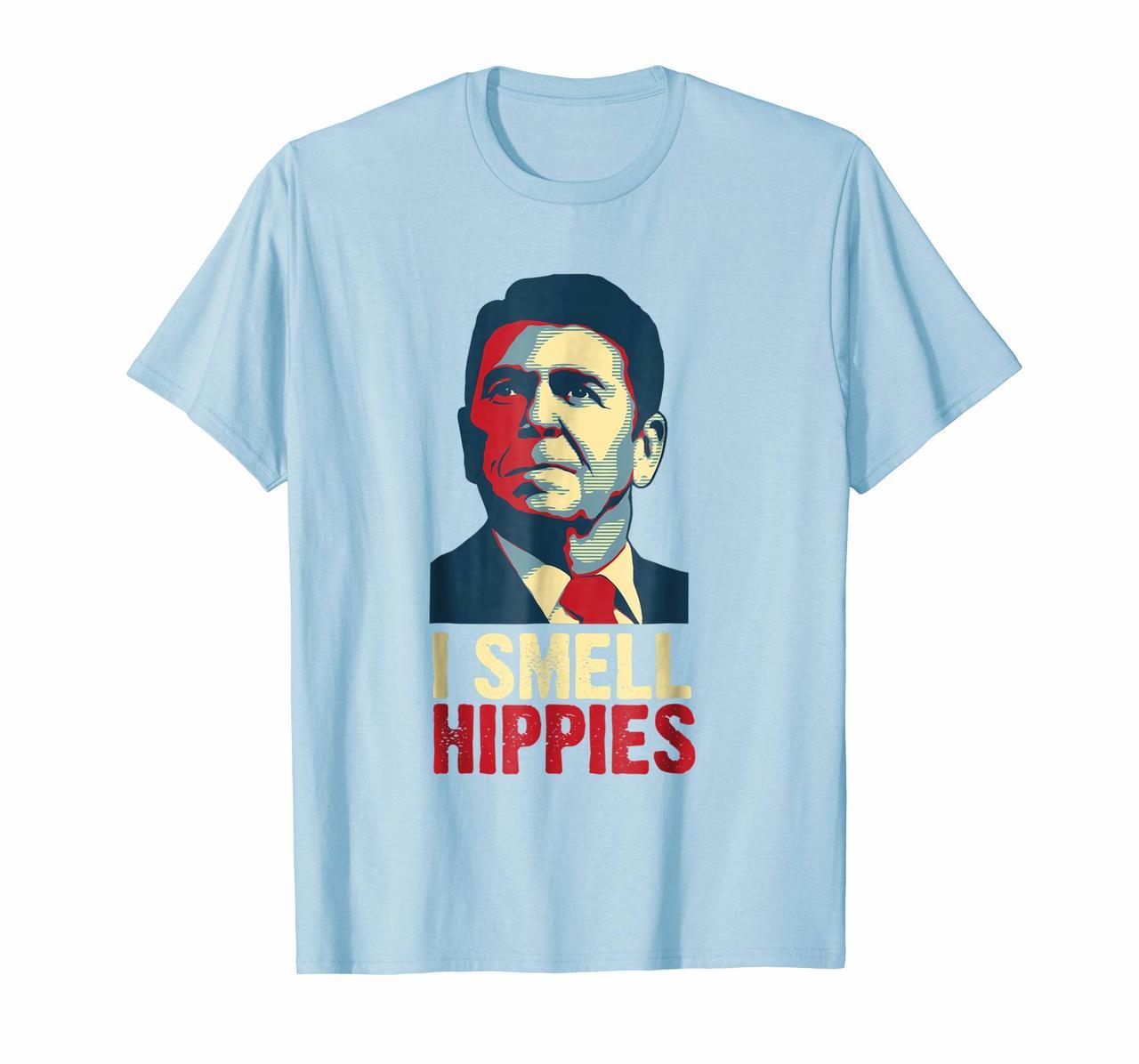 I Smell Hippies Shirt Ronald Reagan Tshirt Hoodies