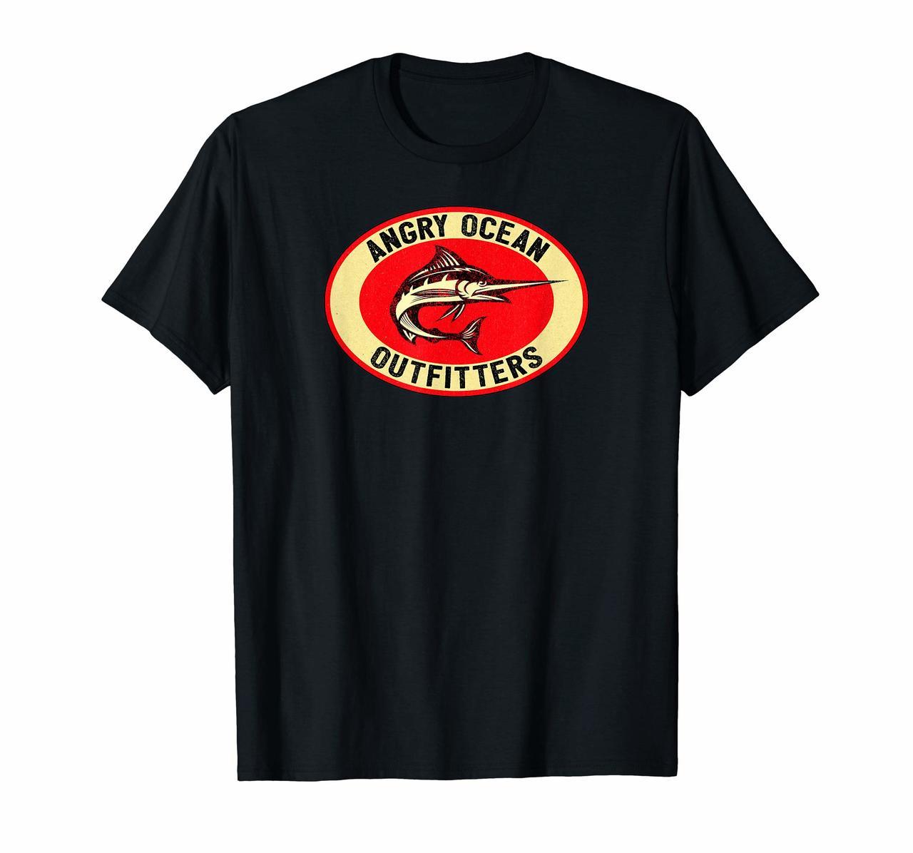 Marlin Fishing T Shirt Angry Ocean Outfitters Tee Hoodies