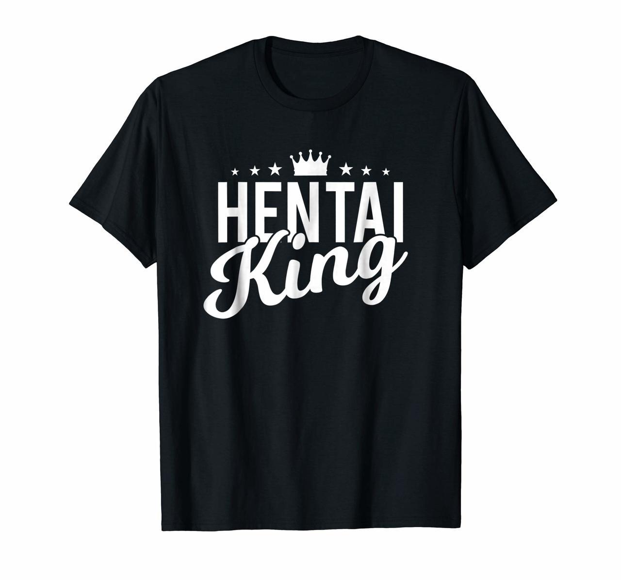 Mens Funny Hentai Ecchi Anime T-Shirt - Hentai King Graphic Tee Hoodies