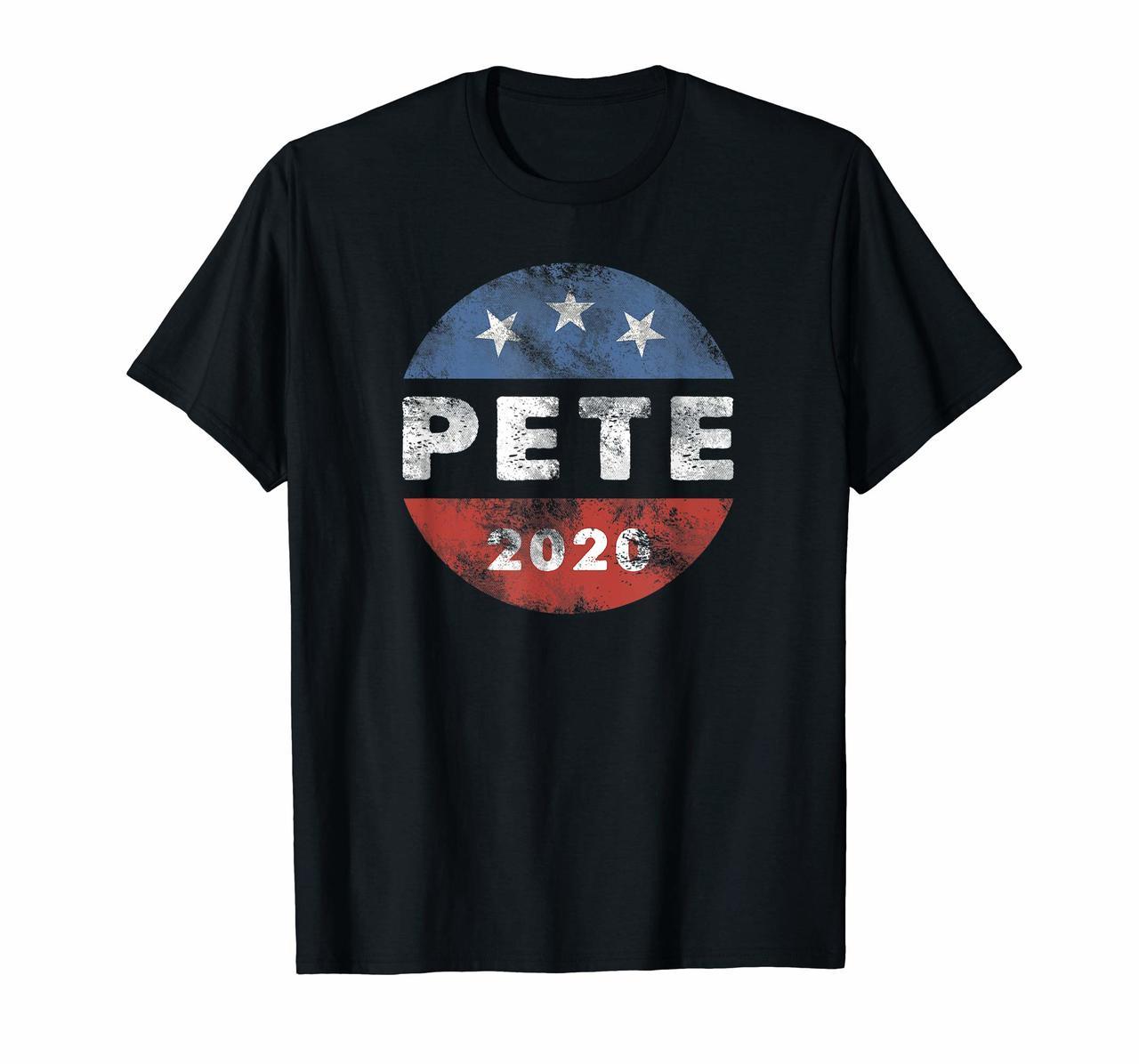 Pete 2020 Vintage Distressed Button Pete Buttigieg 46 TShirt Hoodies