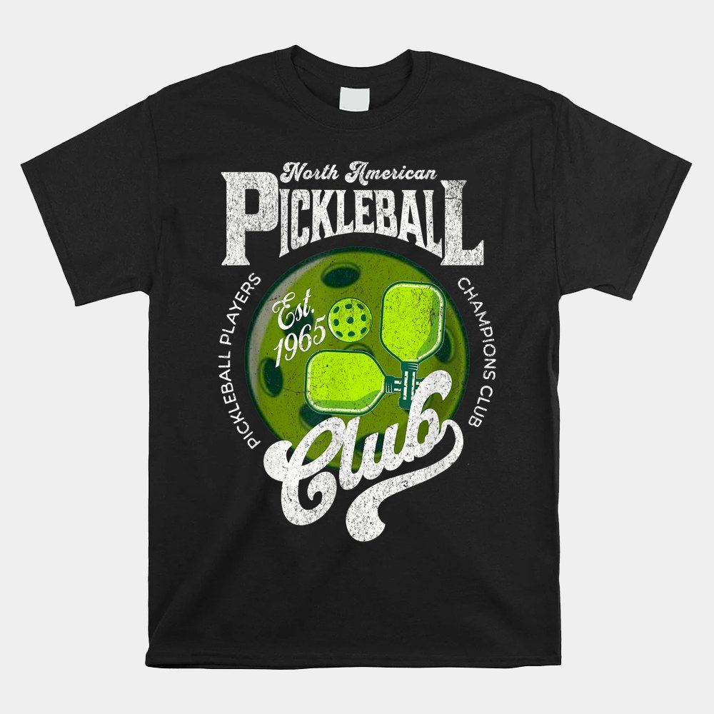 Pickleball Players Club Retro Vintage Champions For Senior Shirt