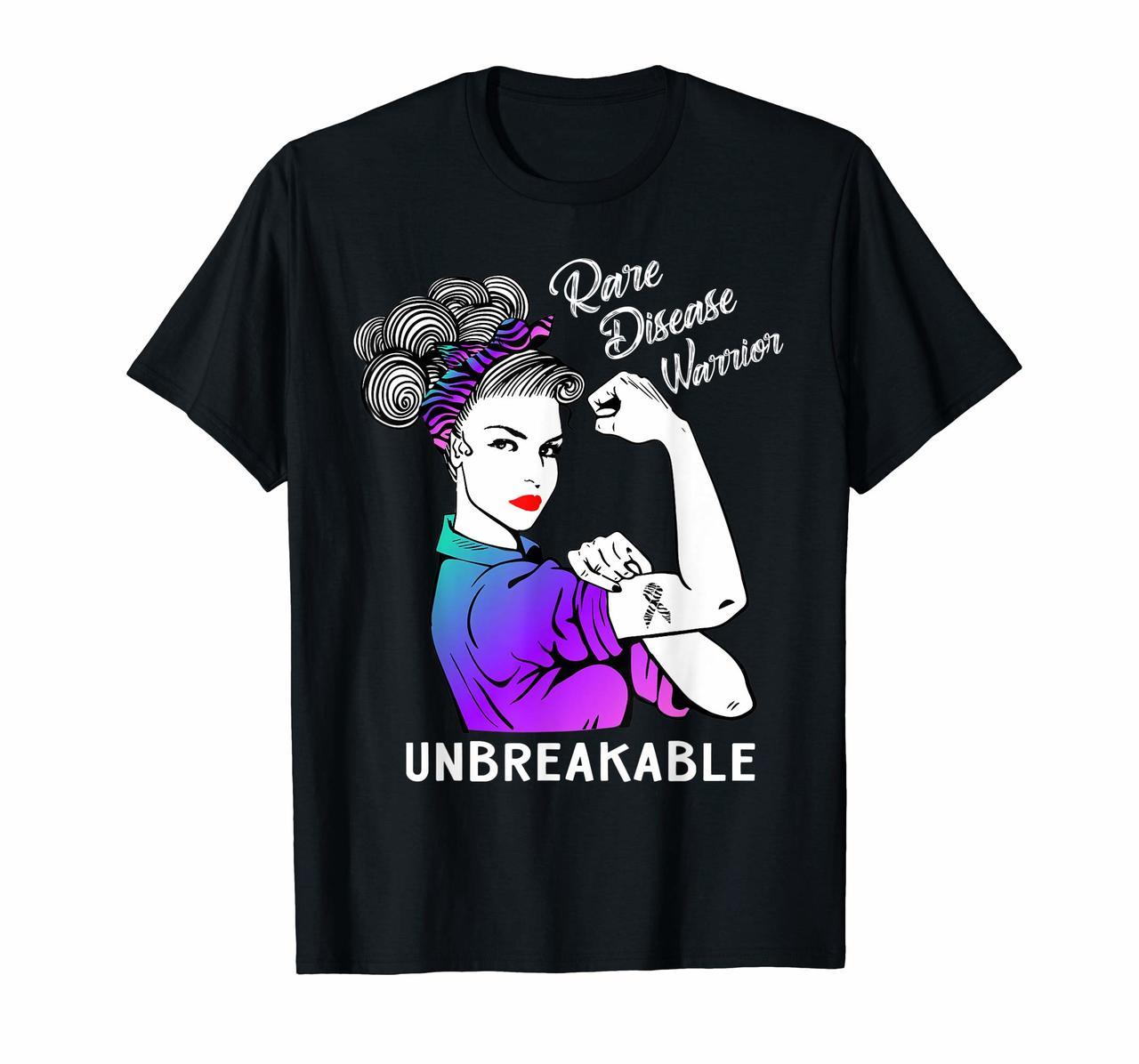 Rare Disease Warrior Unbreakable T-Shirt Awareness Gift Hoodies