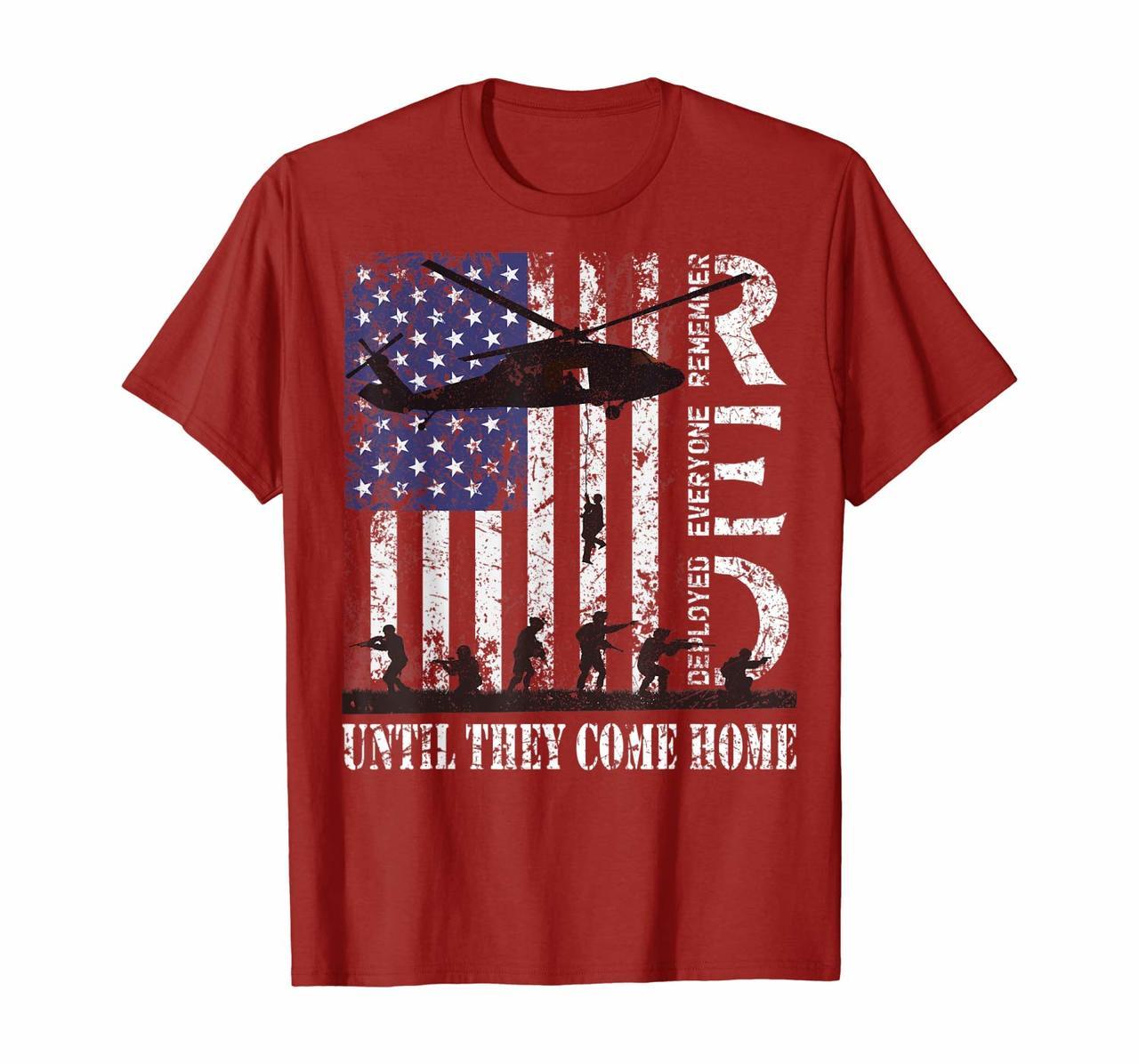 RED Friday Remember Everyone Deployed US Flag Army Vintage T-Shirt Hoodies
