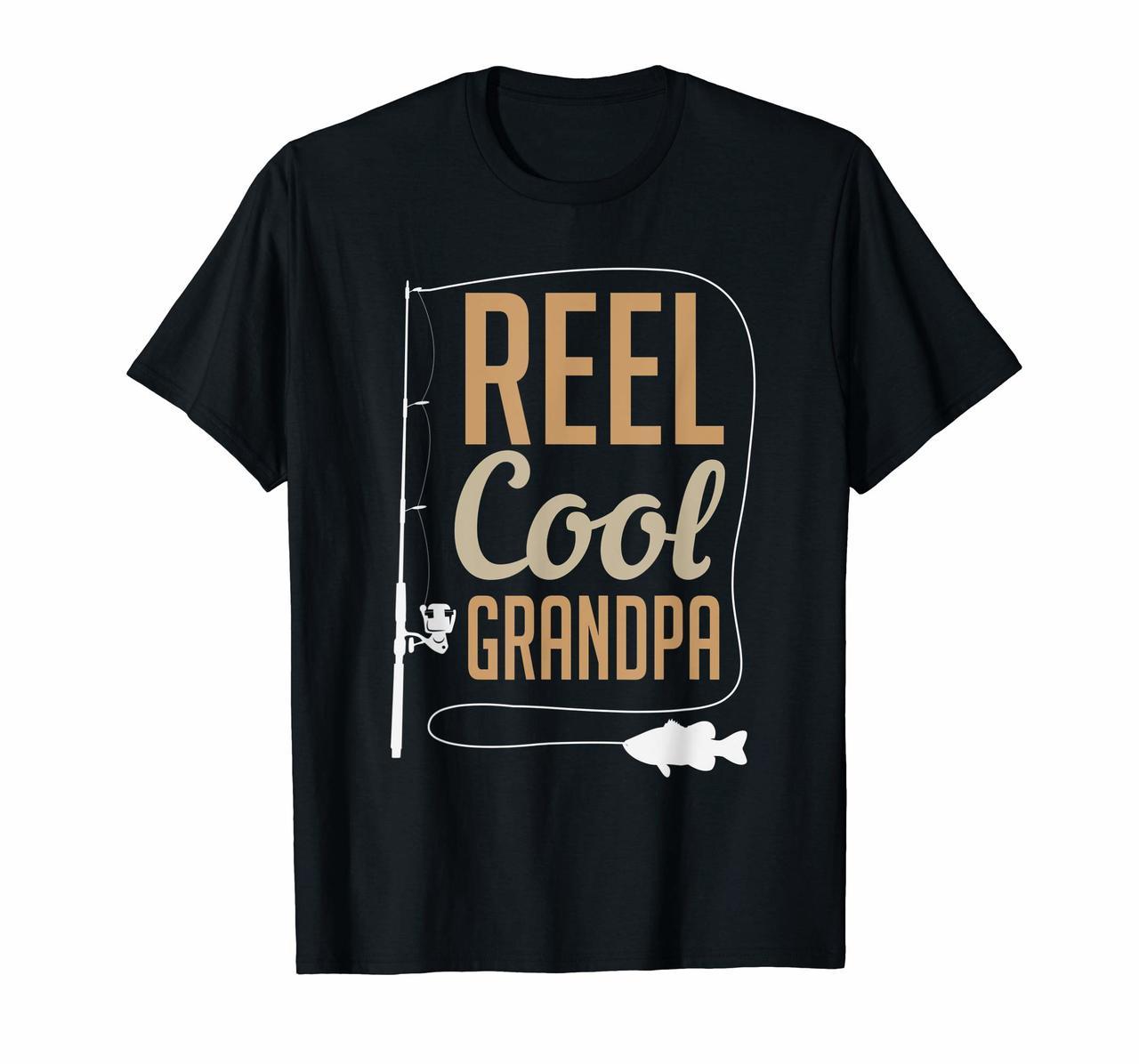 Reel Cool Grandpa Fathers Day Fishing Present T-Shirt Hoodies