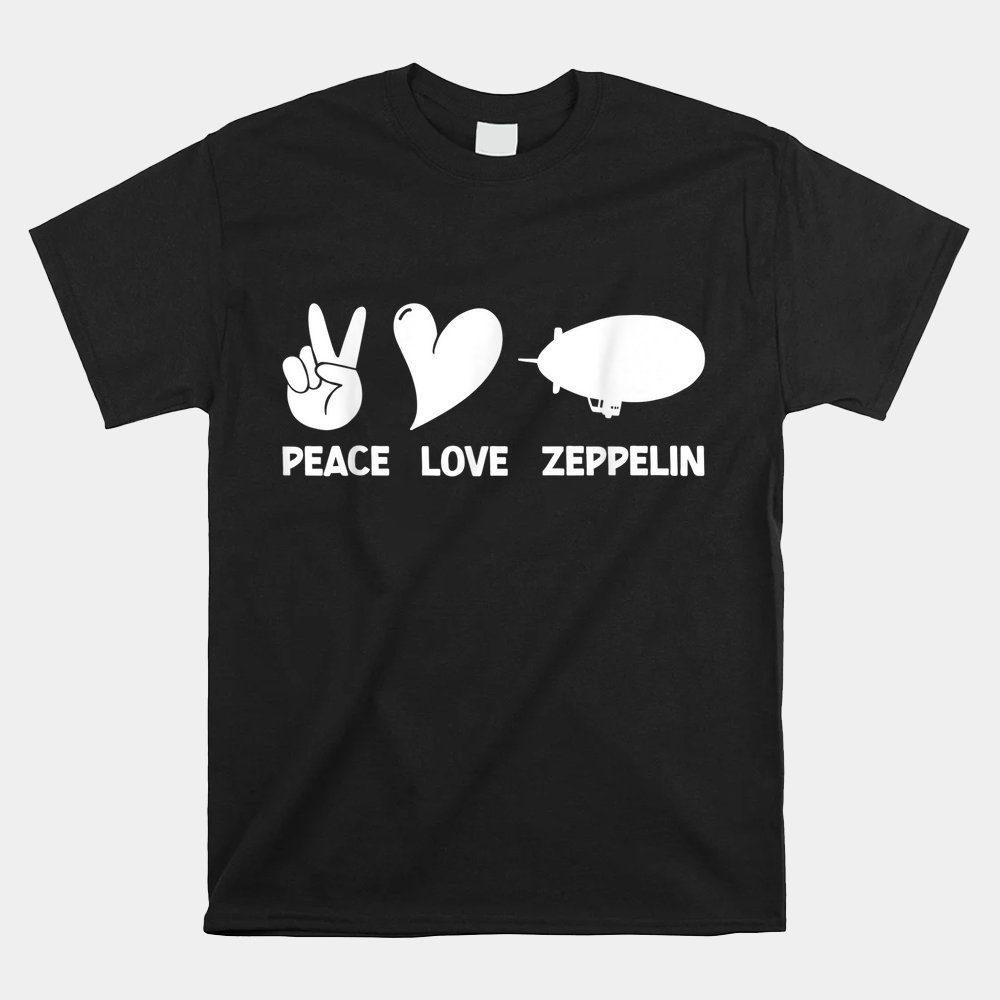 Retro Zeppelin 70s 80s Dirigible Airship Zepelin Zepplin Shirt