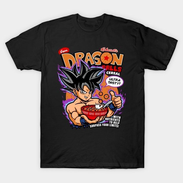 Super Saiyan Dragon Balls Anime Manga Breakfast Cereal T-Shirt Unisex
