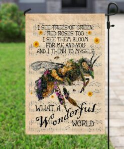 Wonderful World Bee Flag