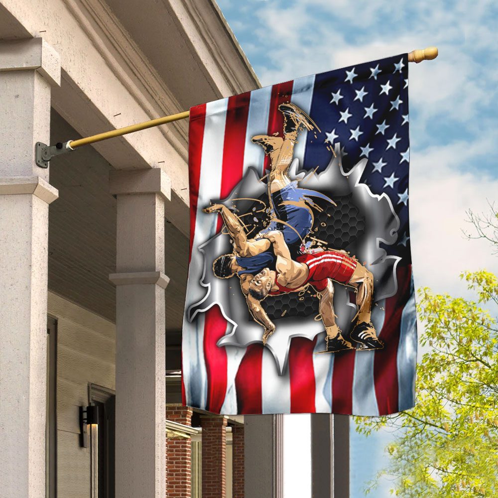 Wrestling Wrestle Wrestler Flag QNK272F