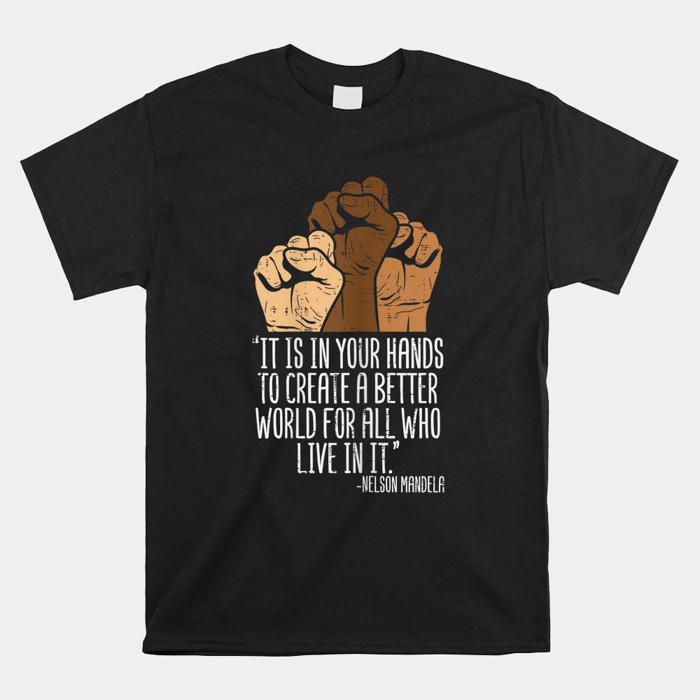 Your Hands Create Better World Black Lives Matter Blm Shirt