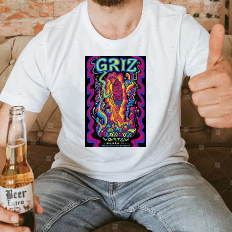 Griz meow wolf vortex the junkyard denver CO aug 26 and 27 2023 T-Shirt