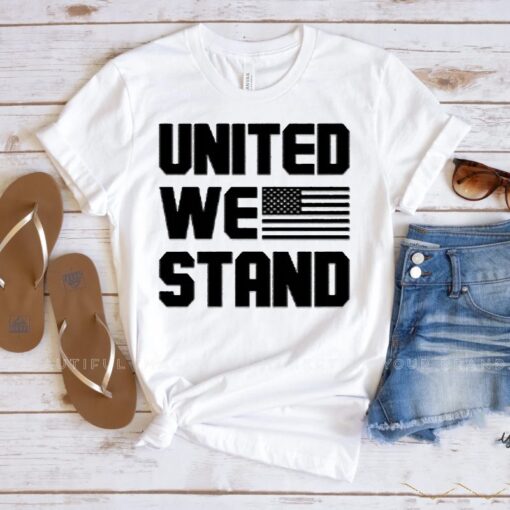 United we stand black print mens apparel tshirt