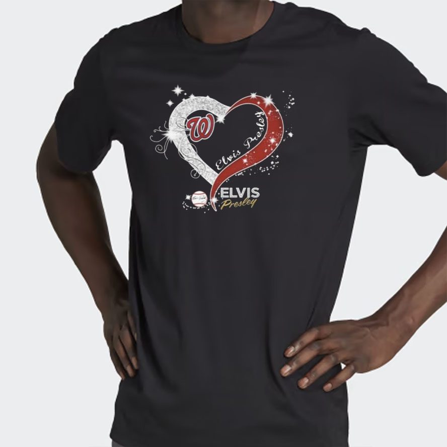Washington Nationals Elvis Presley hearts diamond 2023 shirt