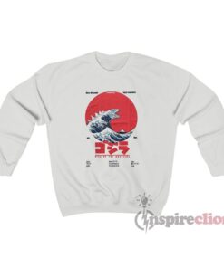 Godzilla Kanagawa The Great Wave Sweatshirt